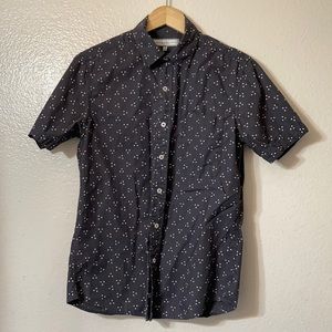 Pd&c dots gray s/s shirt button down Small